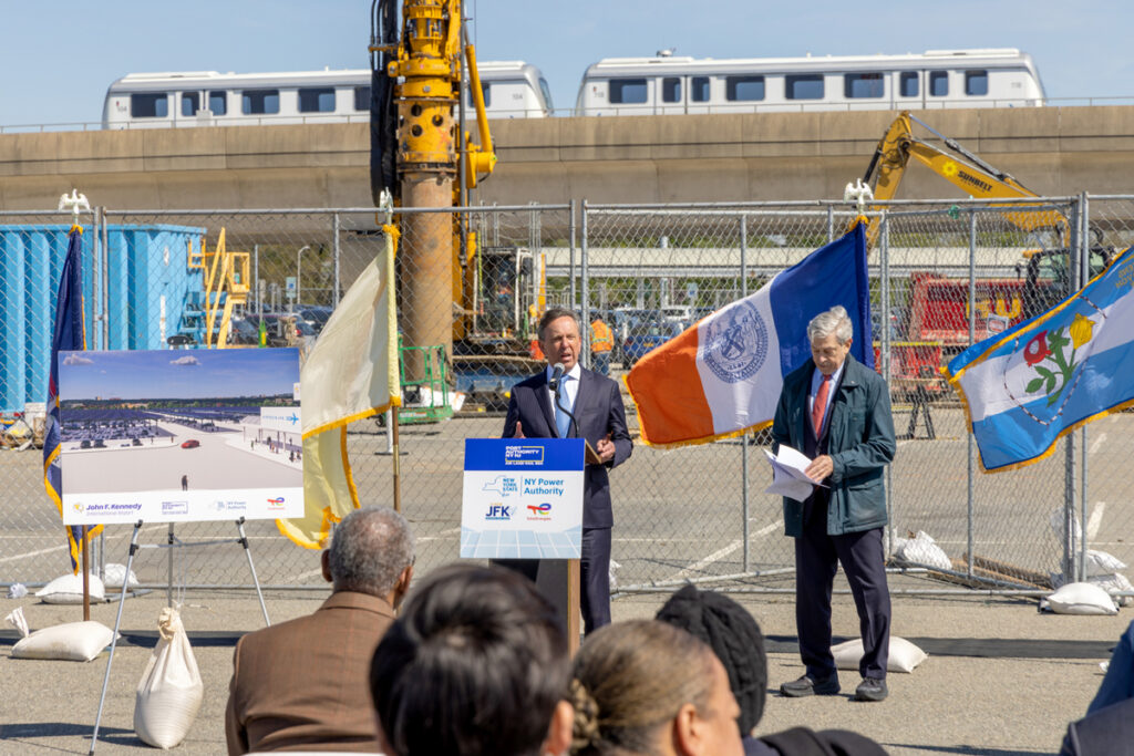 Gov. Hochul Announce Groundbreaking for New York State's Largest Solar Carport and Battery Storage System at JFK Airport