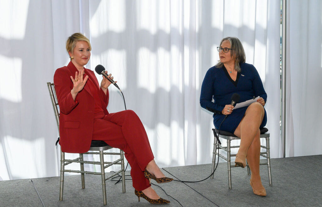 (L.-R.): Jennifer Aument, CEO, NTO; Julia Lauria-Blum, Editor-in-Chief, Metropolitan Airport News