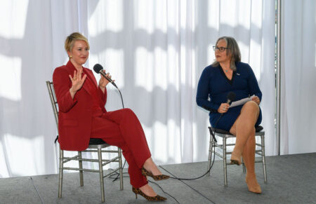 A Fireside Chat (L.-R.): Jennifer Aument, CEO, NTO; Julia Lauria-Blum, Editor-in-Chief, Metropolitan Airport News