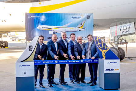 Atlas Air Takes Delivery of First of Four New Boeing 777-200 Freighters 777F Atlas MSC Air Cargo Delivery 321 copia Metropolitan Airport News