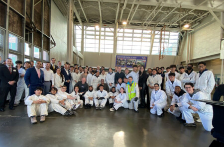 Aviation High School Announces Partnership With Joby Aviation AHS Students at Joby announcement