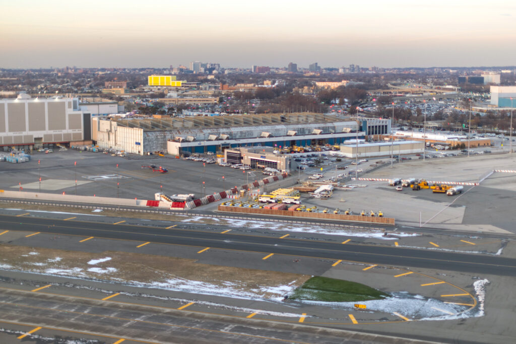 Aerial view of John F. Kennedy International Airport