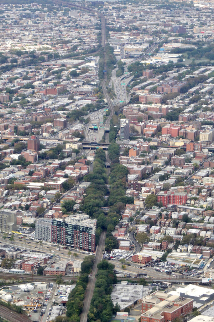 Aerial view of Interborough Express (IBX)