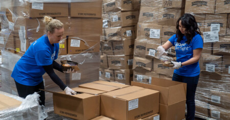 American Airlines Hands Out 1-Million Pounds of Food for Those In Need