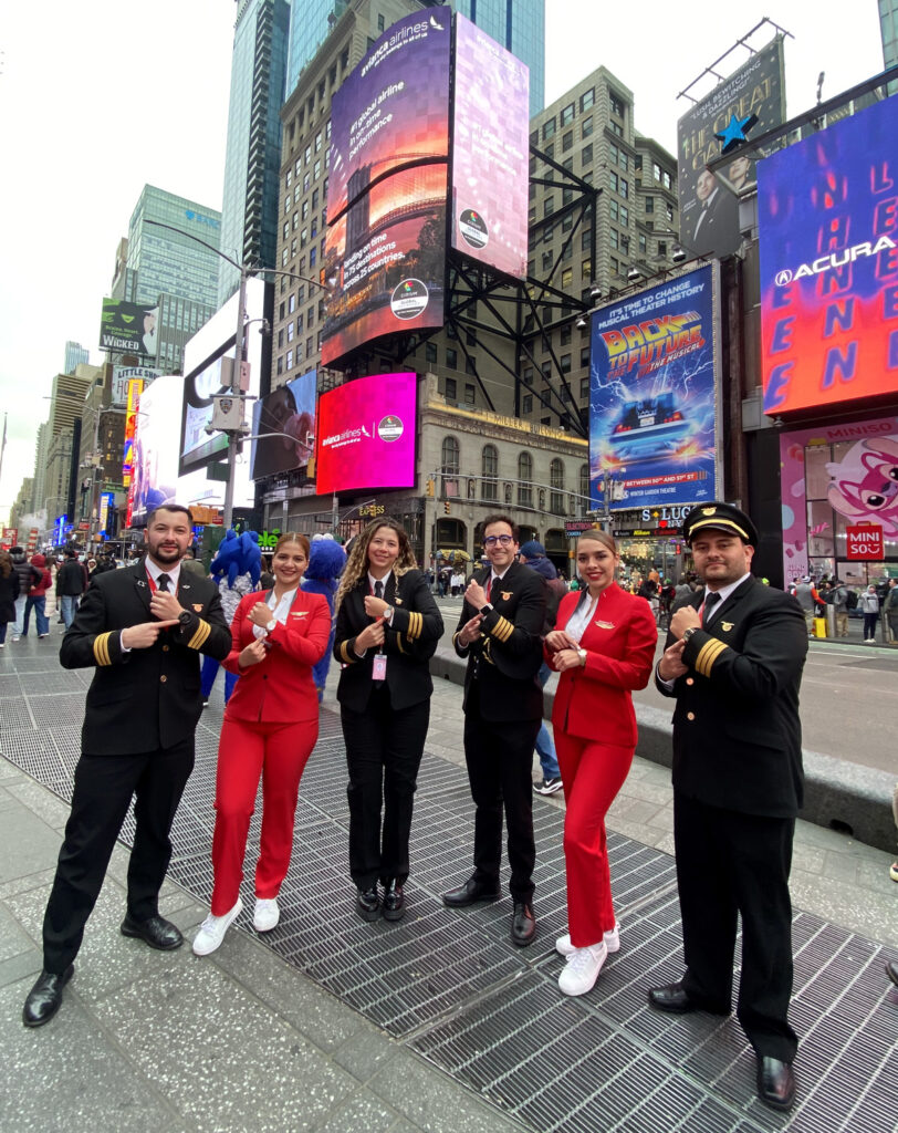 Avianca Airlines Perfectly Times Its Landing in Times Square