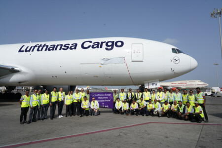 “Namaste India”: Naming Ceremony of a Lufthansa Cargo B777F Freighter In Mumbai Picture of the Mumbai Team, naming ceremony Namaste India