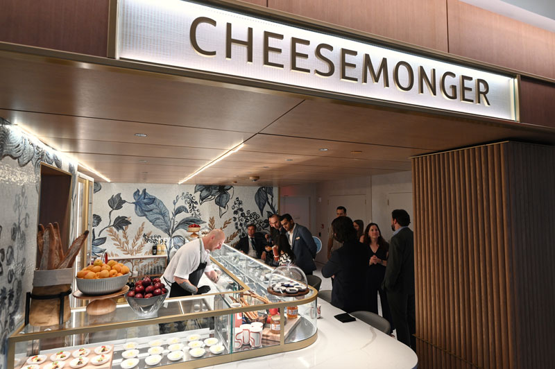 Cheesemonger experience at the Capital One Lounge at JFK Photo by Bryan Bedder Getty Images for Capital One Metropolitan Airport News