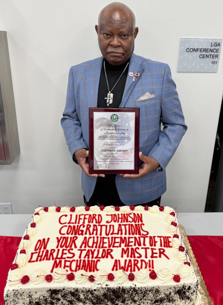 Clifford Johnson Receives Charles Taylor Master Mechanic Award