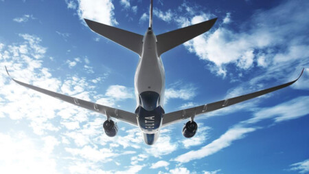 Delta A350 from below