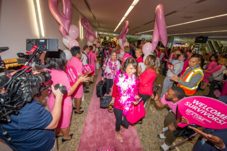 ‘Breast Cancer One’ Flies from Atlanta-Boston, Celebrating Survivors and Fighters Delta Airlines Breast Cancer One Flight