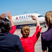 Delta Shows Off New Airbus A350 During the Delta Customer Experience Showcase New York Airport Delta Customer Experience Showcase 2 Metropolitan Airport News