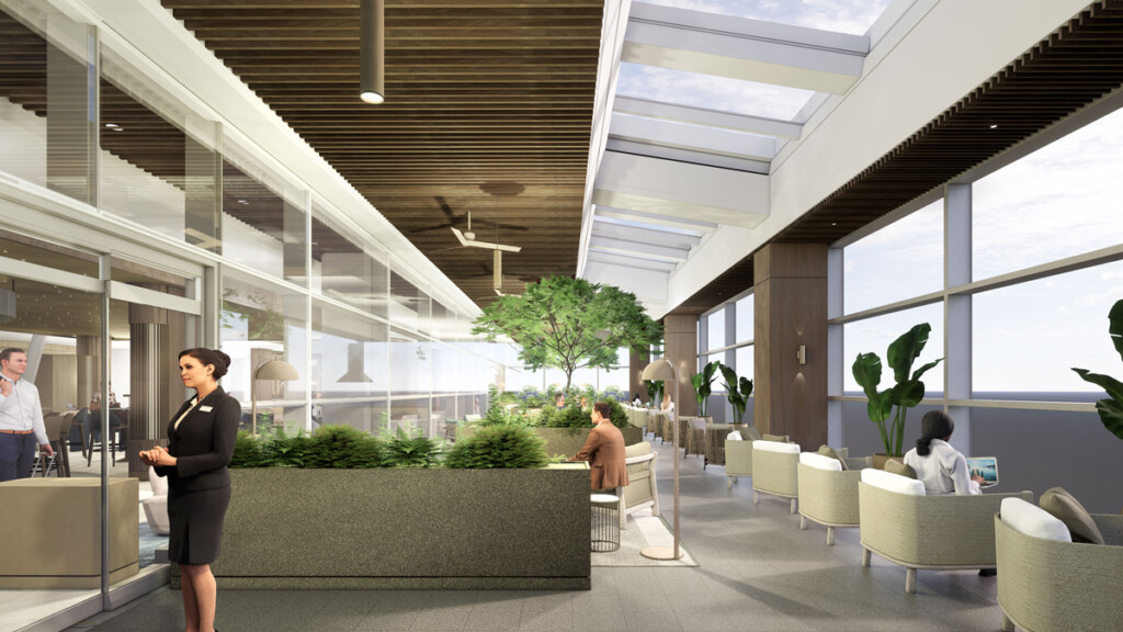 Delta Ailines JFK Airport Lounge Terrace