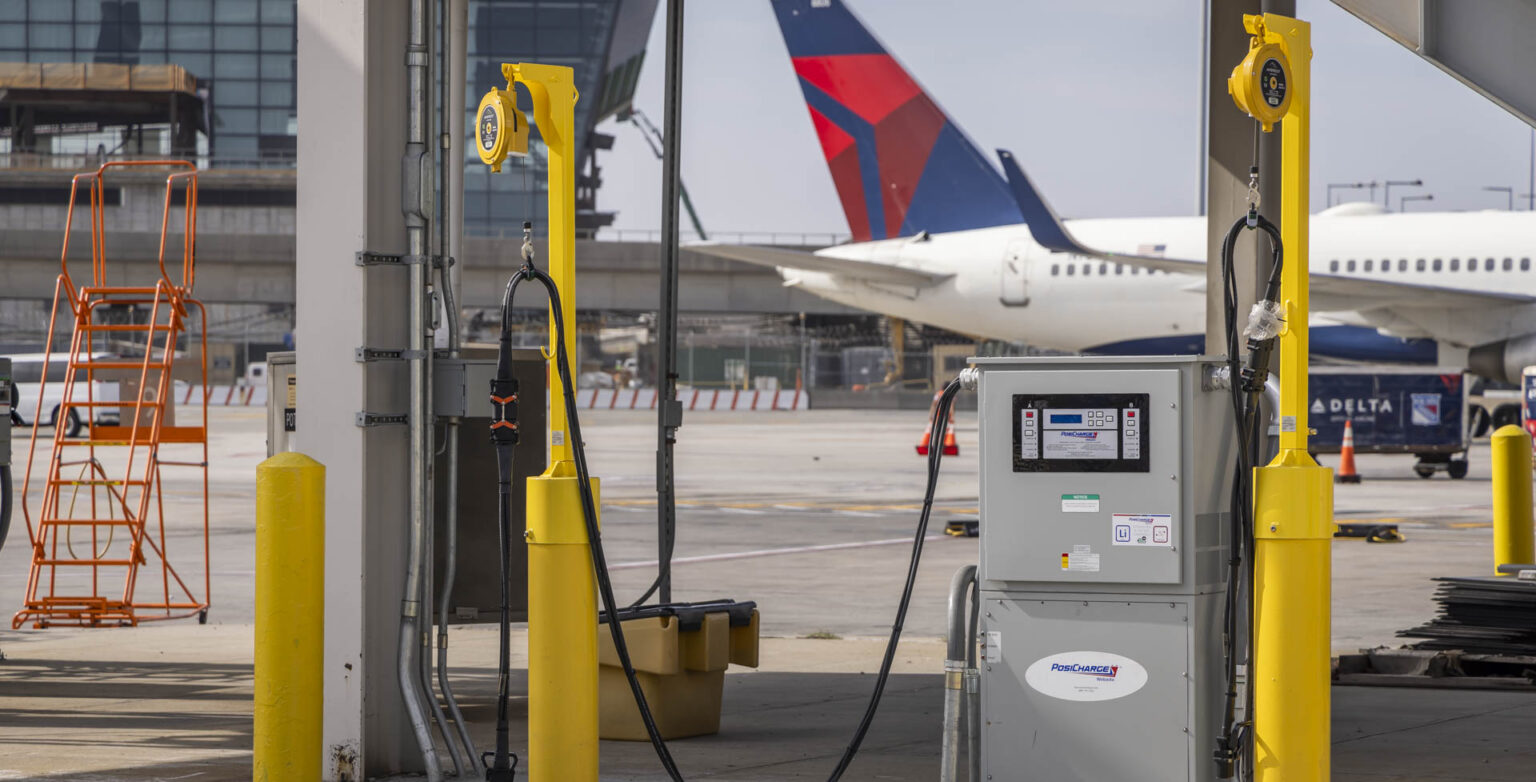 Eight Dual-Port Chargers at Terminal 4 Will Power Delta Air Lines’ Electric Airport Ground Support Equipment