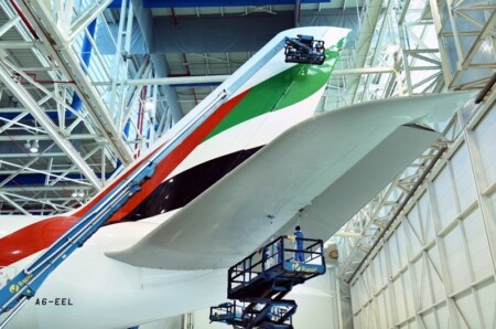 Emirates Aircraft Going through a drywash 1 Metropolitan Airport News