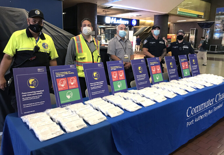 Port Authority Employees Pitch in for Safety’s Sake Employees Distribute 170,000 Masks