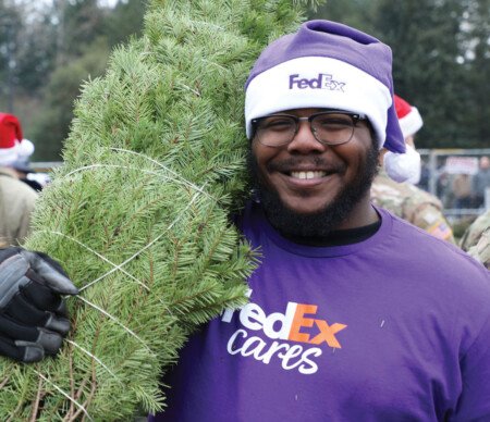 FedEx Freight and the Christmas SPIRIT Foundation Delivering Joy to Military Families FEDEX Freight Christmas Trees