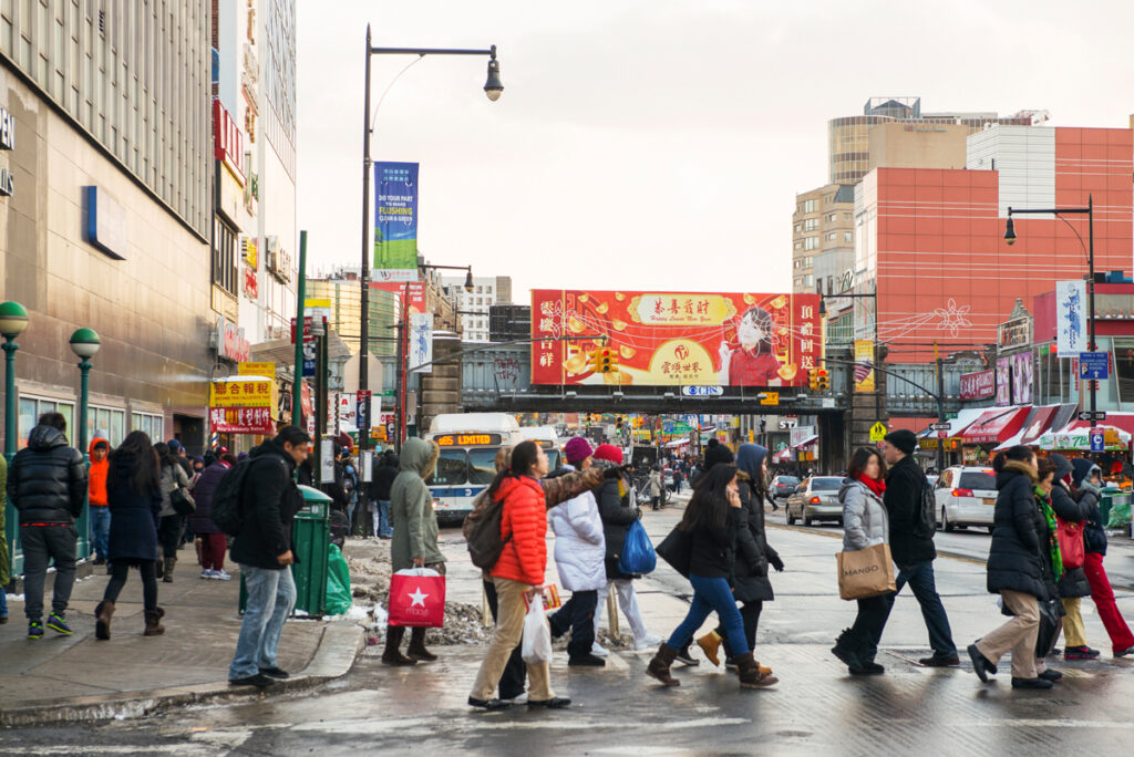 Pedestrian Traffic Flushing Queens