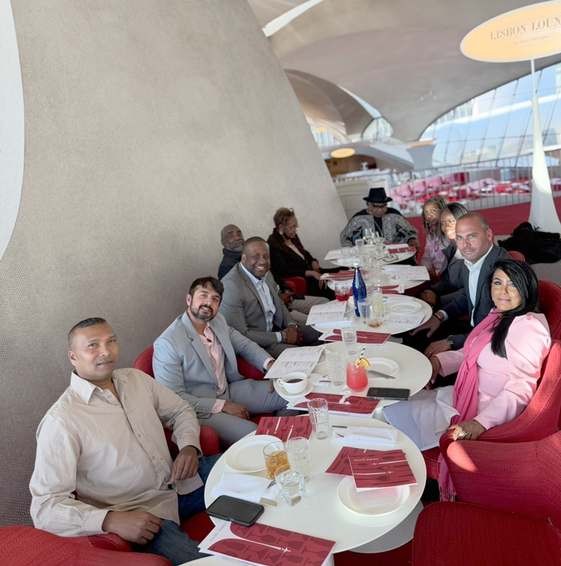 GatewayJFK Board at the TWA Hotel.