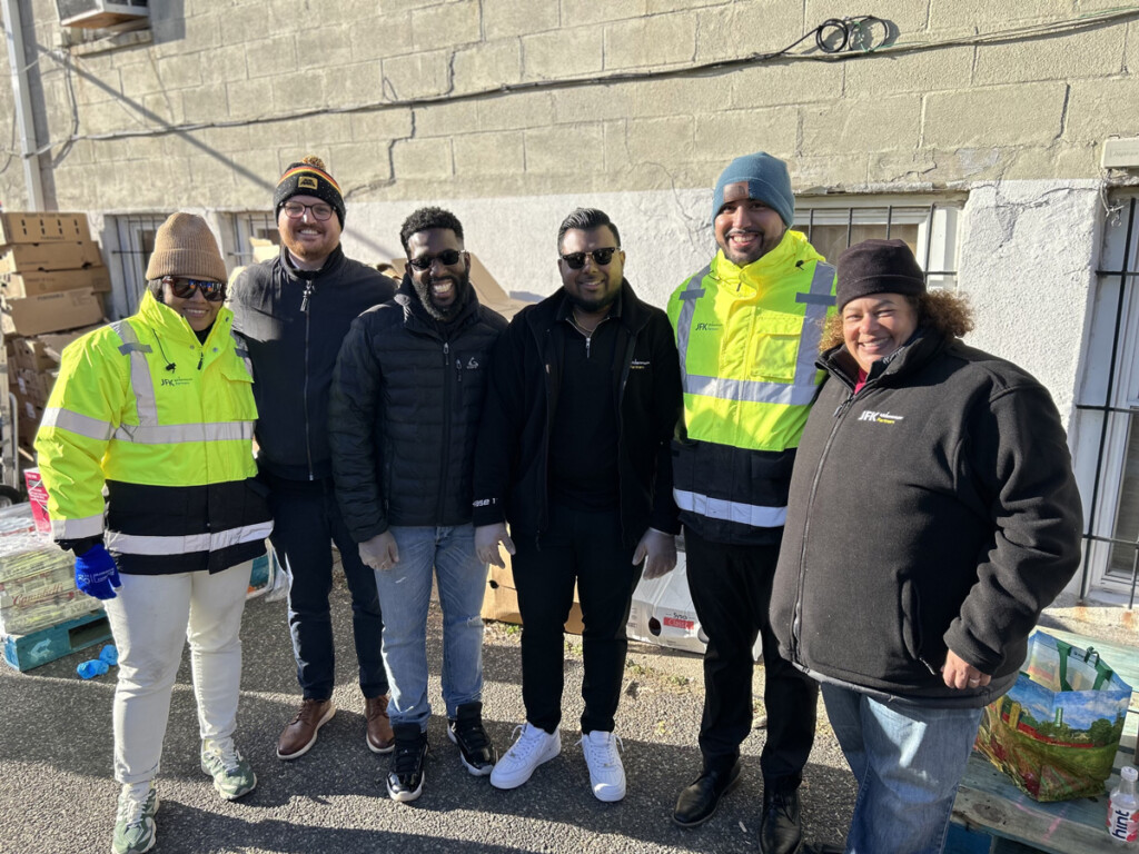 LeSher Harvey New York Airport LeSher together with the JMP PoP team at Senator Leroy Comrie’s turkey & fixings giveaway in Jamaica last November.