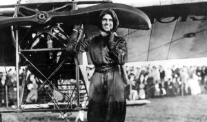 Harriet’s Enduring Legacy American pioneering pilot Harriet Quimby with a Moissant monoplane 1911.