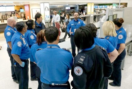 LaGuardia Airport TSA Officers Deployed During Hurricane Harvey Return Home to New York Harvey-TSST team from LGA gets briefed in Houston