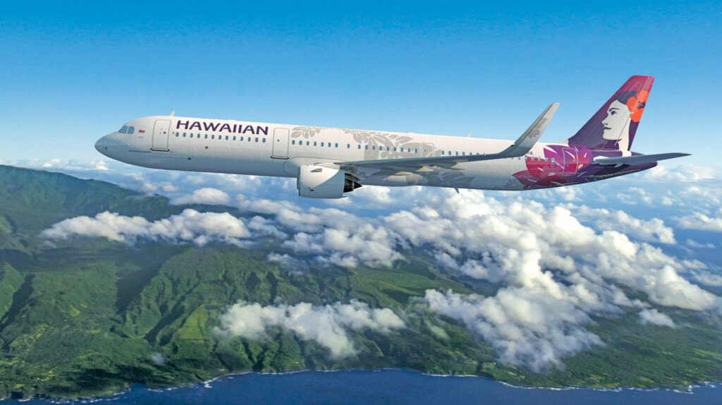 Hawaiian Airlines A321neo Over Maui