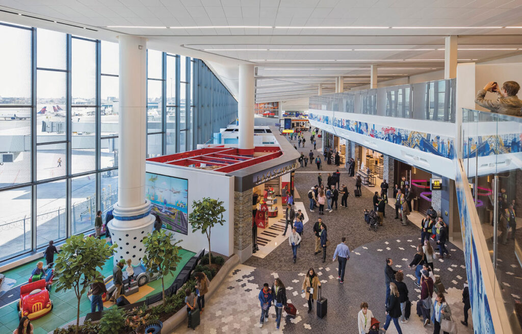 Friendly Skies for All New York Airport Play area located in the Eastern Concourse of Terminal B at LaGuardia Airport.