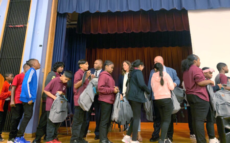 JFK Airport’s Terminal 4 Operator Donates 400 Backpacks and School Supplies to Local Queens Middle School 2