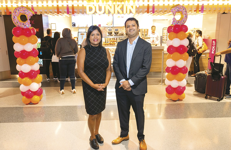 Monisha and Rajiv Singla are celebrating not only the opening of their latest concessions concepts at John F. Kennedy International Airport (JFK), but a return to the facility where they began their airport careers. The brother-sister duo behind ACDBE-certified M&R Concessions recently debuted a new Dunkin’ in JFK’s revamped Terminal 8 and will soon open an Alidoro sandwich shop in the terminal as well. 