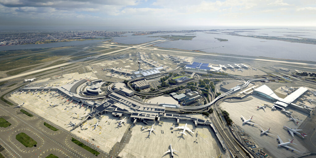 The New Terminal One at JFK and Air China Team Up to Elevate Travel Experience for Chinese Customers JFK New Terminal One Redevelopment Arial