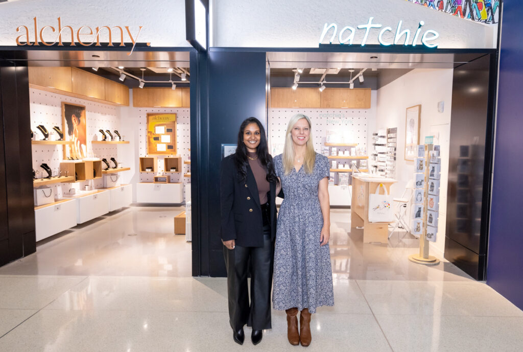 (L.-R.): T8 concessionaires Jennifer Spencer, alchemy, and Nadia Ackerman, natchie.