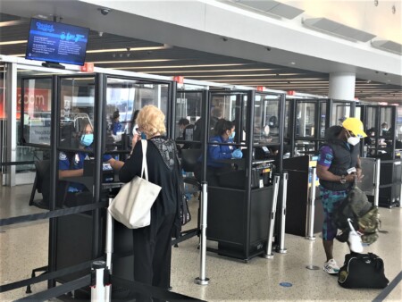 TSA Installs Acrylic Barriers at John F. Kennedy International Airport to Protect Passengers and Workforce TSA is installing acrylic barriers at John F. Kennedy International Airport to help protect passengers and workforce from coronavirus