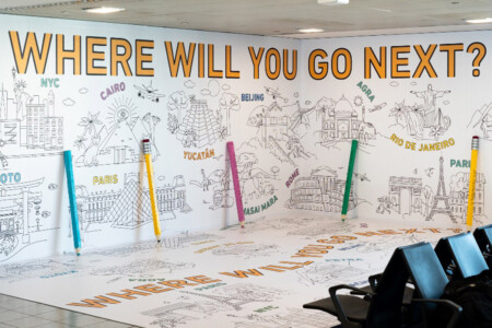 JFK Terminal 4 Launches Life-sized Coloring Book for Airport Travelers