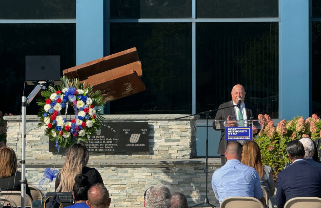September 2025 Publisher’s Message Joe Morra, President of the JFK Chamber of Commerce, speaks during the PANYNJ 9/11 Memorial ceremony and September 11, 2025.
