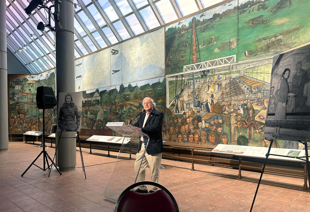 The Aline Rhonie Mural at the Cradle of Aviation Museum
