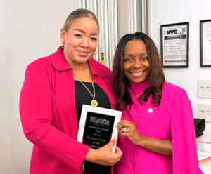 Kimberly Hardy Receives Diversity Advocate Award and Powers In Action Community Award NYC Council Member Selvena Brooks Powers awards Kimberly Hardy the Power in Action Community Award
