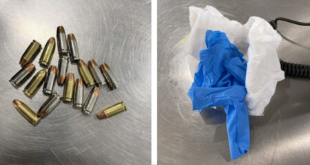 TSA Detects Bullets Concealed in Diaper at LaGuardia Airport Seventeen bullets were removed from this diaper by TSA officers at LaGuardia Airport (TSA photos)
