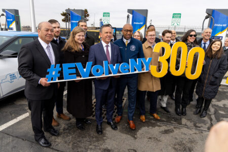 New Public EV Charging Station is Airport’s First and Single Largest Bank of Chargers in NYPA’s Overall Statewide EVolve NY Network
