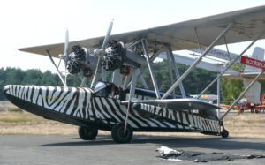 Martin and Osa Johnson’s zebra-striped S-38 'Osa's Ark' and giraffe-patterned S-39 'Spirit of Africa'—vessels of adventure as they explored the heart of Africa, creating iconic safari films and books. New York Airport Martin and Osa Johnson’s zebra-striped S-38 'Osa's Ark' and giraffe-patterned S-39 'Spirit of Africa'—vessels of adventure as they explored the heart of Africa, creating iconic safari films and books.