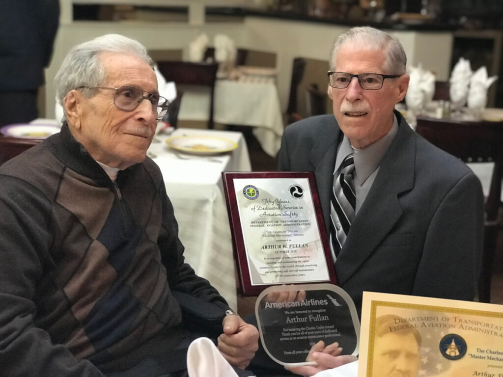Master Mechanic Award Arthur Fullan American Airlines