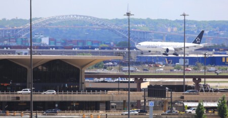 Newark Airport Landing