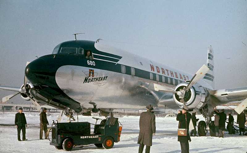 Northeast Yellowbirds New York Airport Northeast Airlines Douglas DC-6
