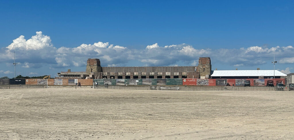 Now East Bathhouse under renovation Sept. 2025.