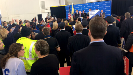Airline Employees Rally for Fair Competition and Call for an End to Subsidized Gulf Carrier Routes to USA Open fair skies 1 Metropolitan Airport News