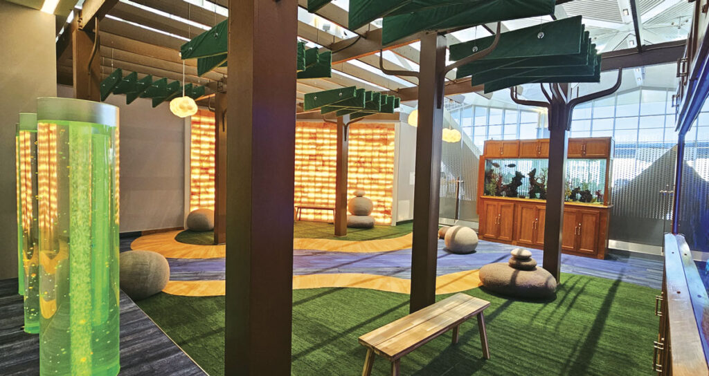 Friendly Skies for All New York Airport The Pre-Security Sensory Room located in Newark’s Terminal A.
