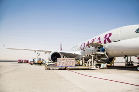 Qatar Cargo Aircraft belly hold