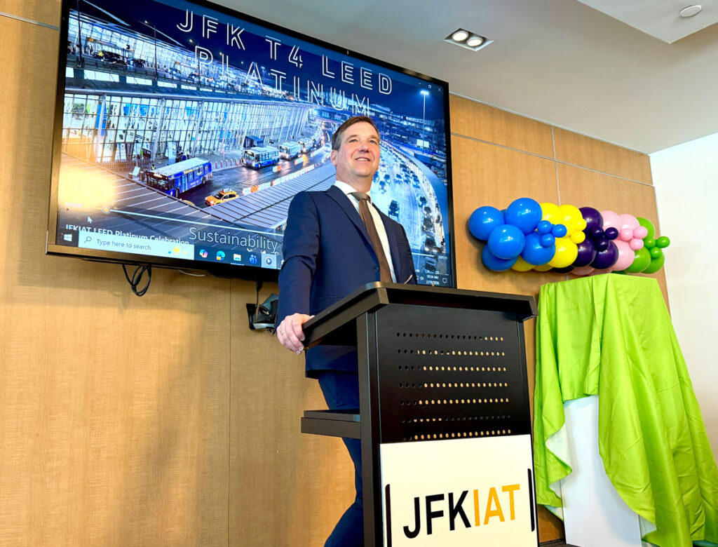 JFK T4 Awarded LEED Platinum Recertification as T4 Transformation Advances New York Airport Roel Huinink, Chief Executive Officer, JFKIAT.
