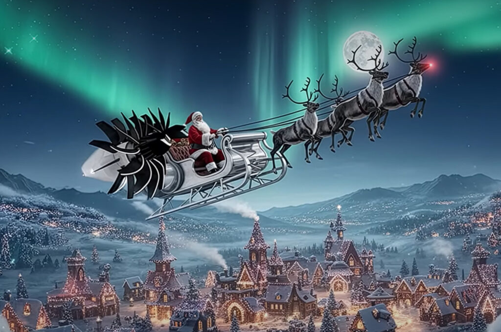 Santa Sleigh GE Open Fan Engine