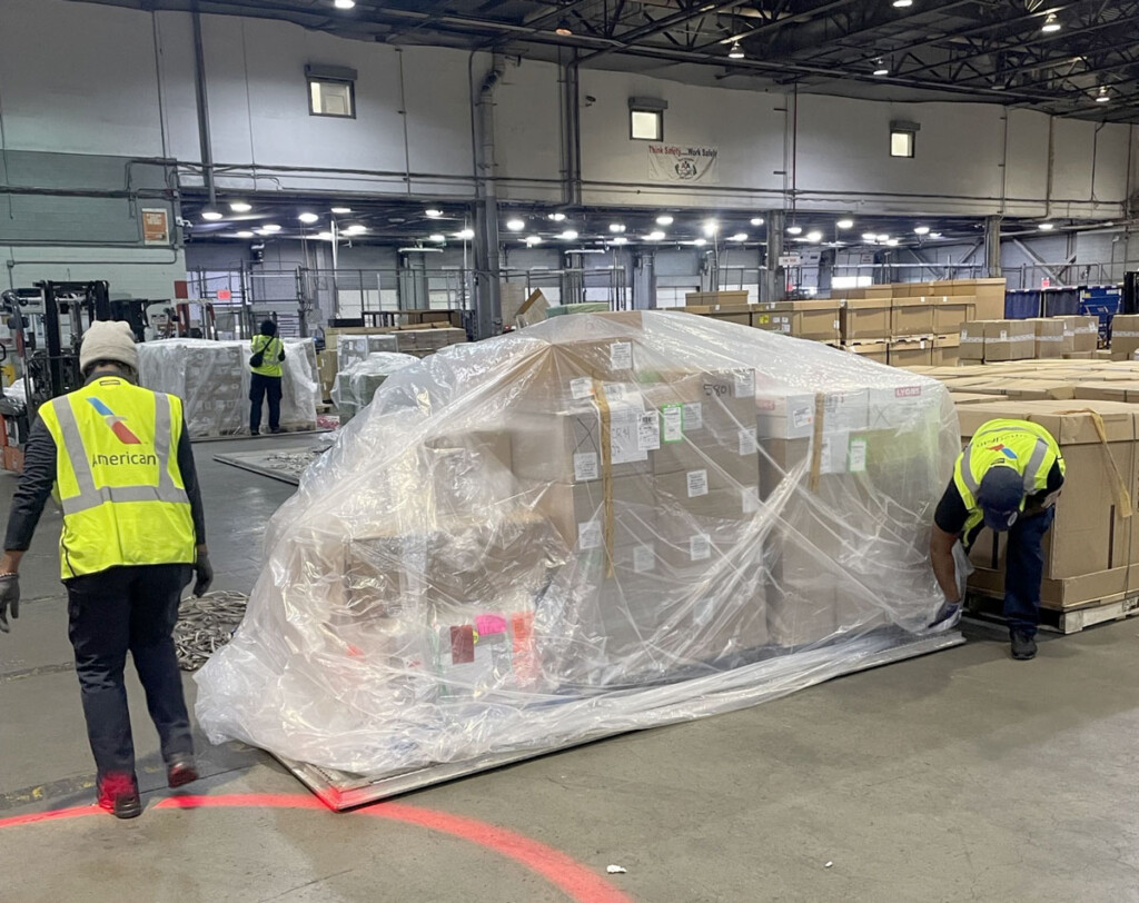 American Airlines Cargo Shrink Wrapping