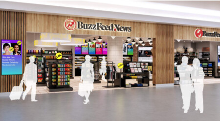 Stellar Partners Signs Exclusive Agreement with BuzzFeed to Develop Branded Stores In Airports Nationwide Rendering of a Buzzfeed airport location.